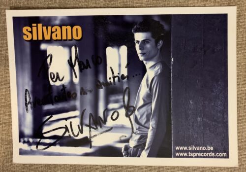Cartolina foto autografo cantante Silvano Silva French Belgian singer autograph  - Bild 1 von 2