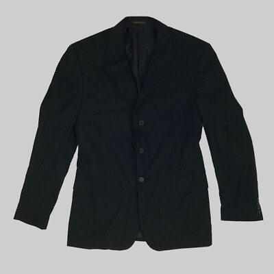 $225 Vinci Men's Black Slim Fit Jacket Blazer Sports Coat Suit Pants 42R