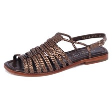 1972J sandalo donna brown/bronze PONS QUINTANA EMY braided shoe woman