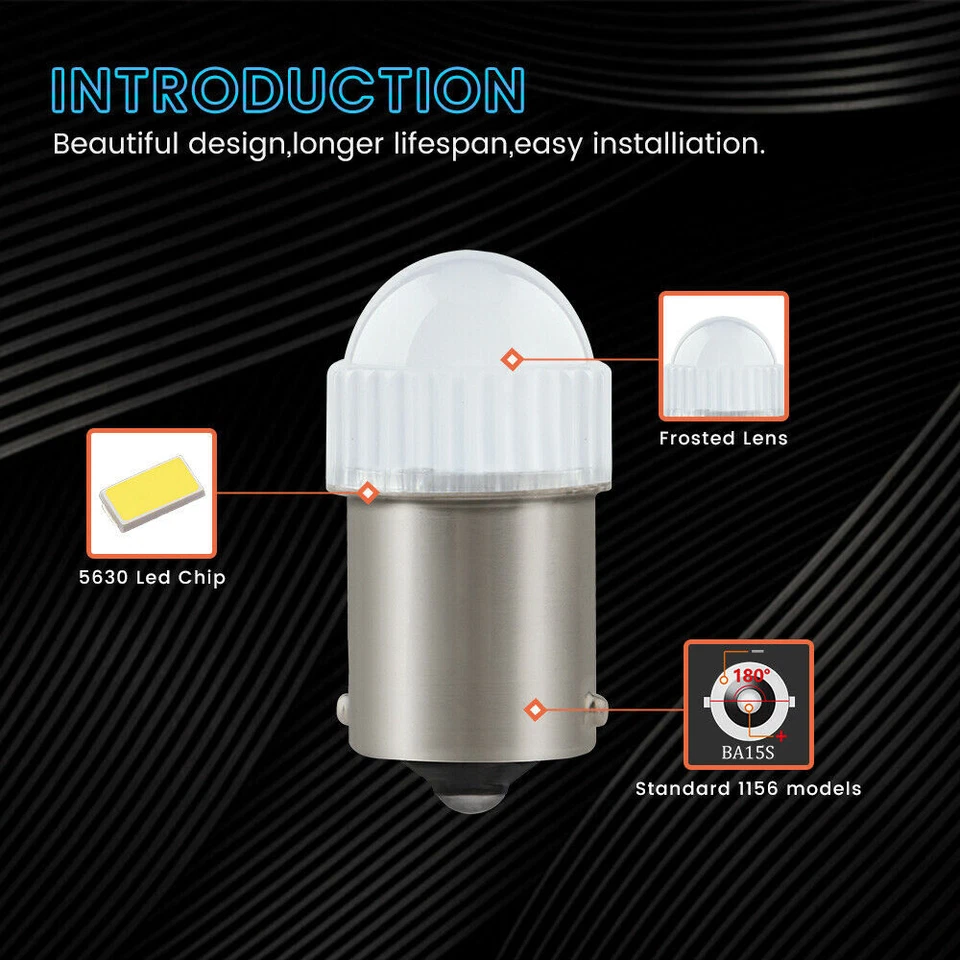 10Pcs 5630 3SMD P21W 1156 BA15S BAU15S 1157 BAY15D Turn Signal Light Bulbs 12V - Image 4 of 4