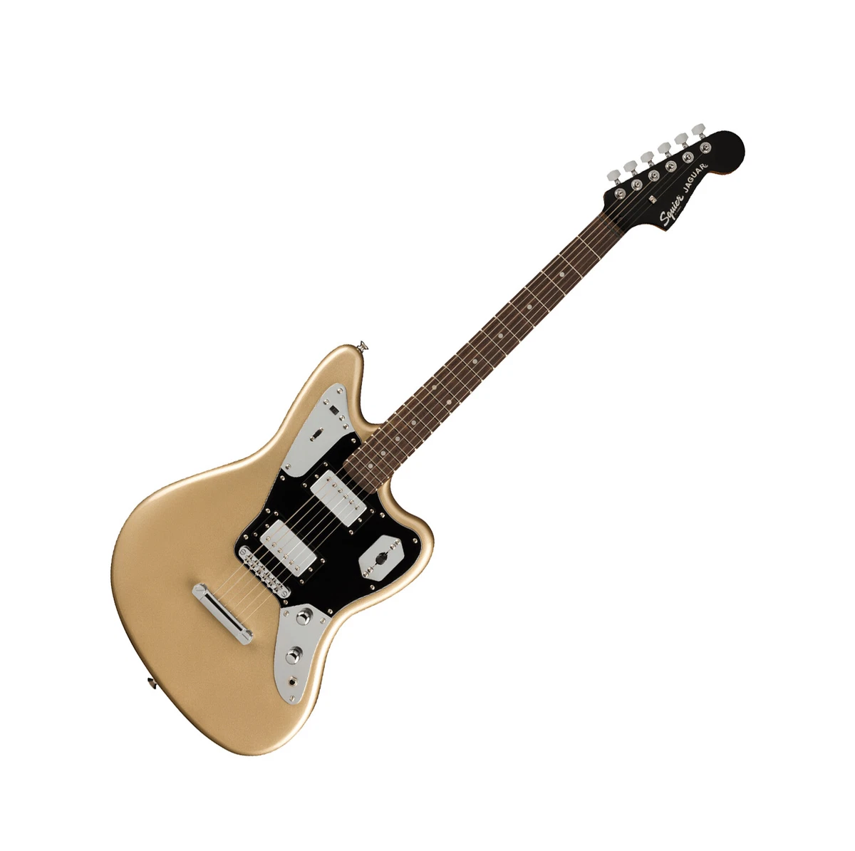 Squier Contemporary Jaguar HH ST Gold Black SQR Humbucker Electric Guitar