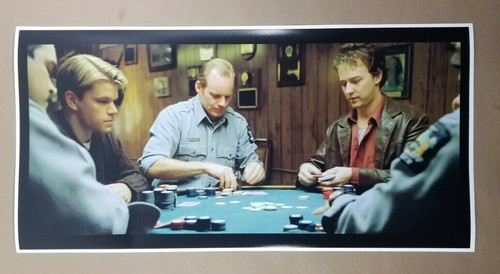 Rounders Movie Poster 12" X 24" Worm Cheat poker game room casino man cave - Picture 3 of 4