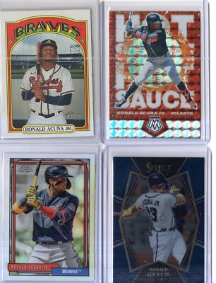 2022 Ronald Acuna Jr. Select Premier Level Blue Braves plus 3
