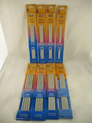 PONY DPN's - Double Point Needles Sets - Various Sizes - Sock Knitting