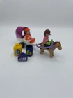 RARE Vintage PLAYMOBIL 1.2.3. 9390 Horse Drawn Carriage Cart Germany Barrel Bag