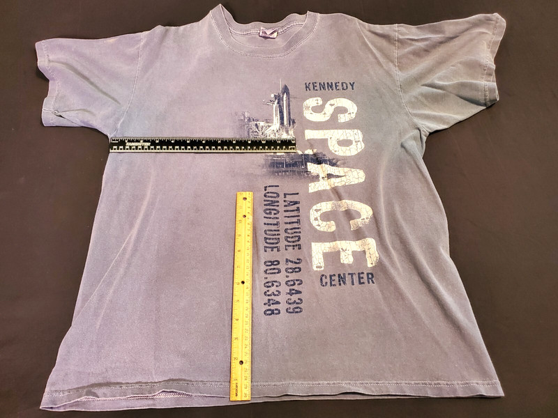 Kennedy Space Center NASA T-shirt Size Large Blue Short Sleeve COMFORT COLORS!