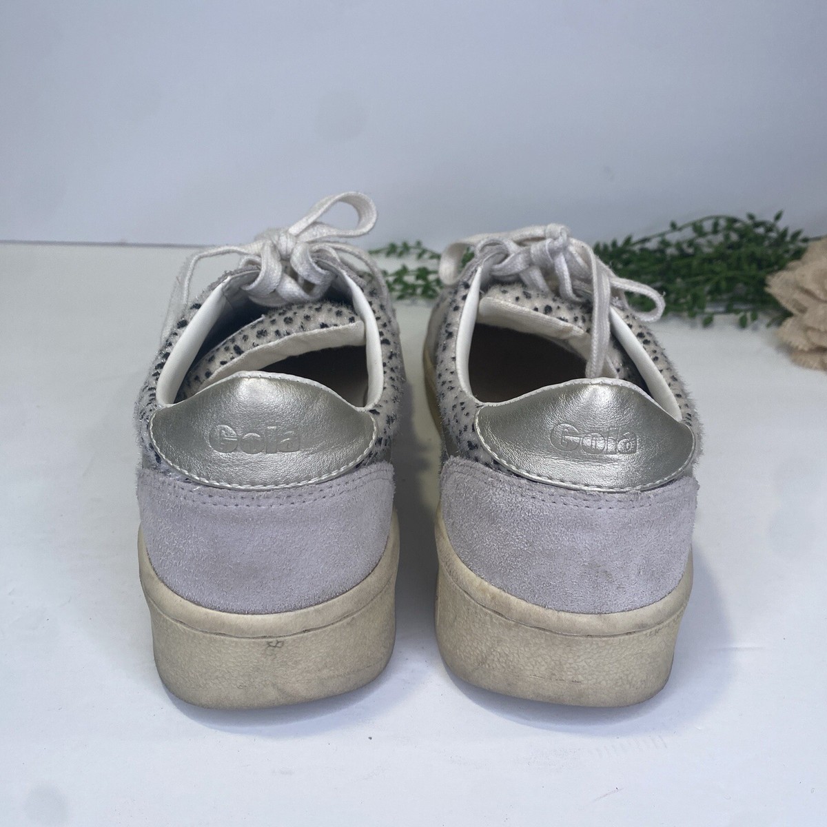 GOLA Grandslam Savana Silver Cheetah Leopard Print Leather