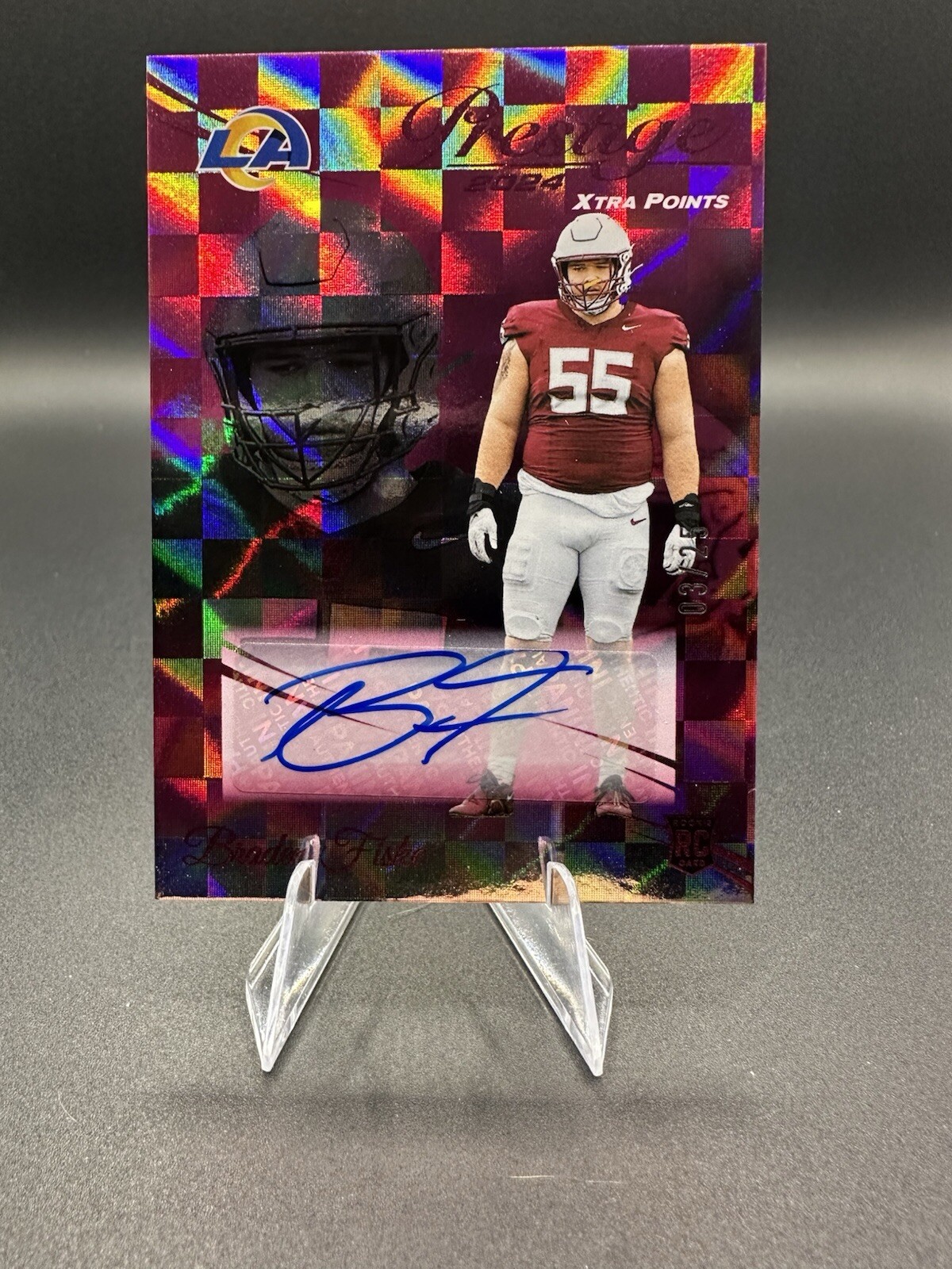 2024 Panini Prestige Xtra Points Signatures Premium Pink Braden Fiske #326 /25