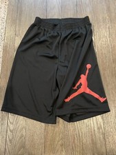Boys Nike air Jordan Basketball Shorts black red XL