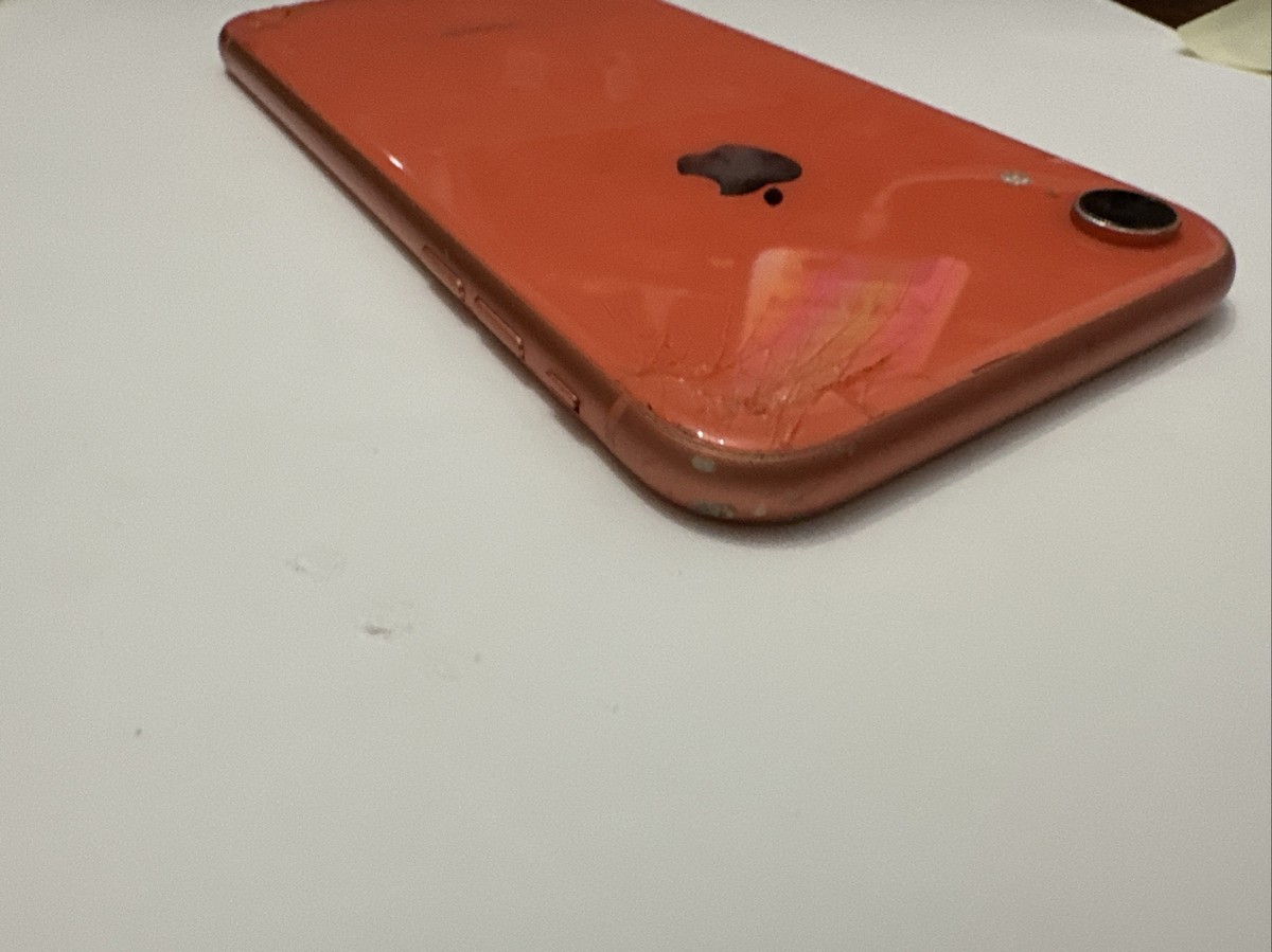 Apple iPhone XR Salmon Orange Full Back Housing Frame Original