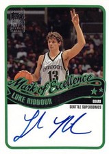 Luke Ridnour signed Basketball Card (Oregon) 2003 Topps Mark of Excellence #MELR
