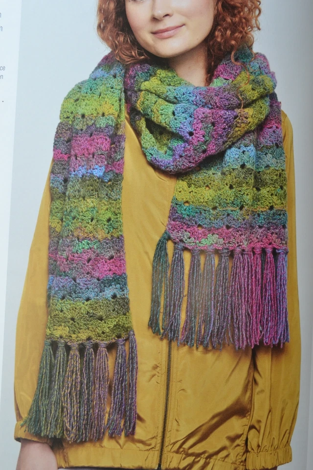 Crochet Collection 9 Projects Wraps Scarves Hat in Heirloom Patons Cleckheaton - Image 3 of 4