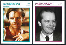 JACK NICHOLSON - 2 MOVIE PHOTO CARDS 5 1/4 "x 7" – 18 x 13 cm – 1969, 1975 USA
