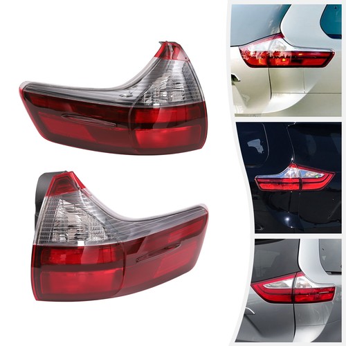 Outer Tail Lights Rear Lamps Driver + Passenger Side For Toyota Sienna 2006-2010