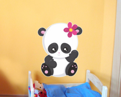 Samunshi Süßer Panda Wandtattoo Wandaufkleber Kinderzimmer  6 Größen