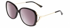 Gucci GG0649SK Women's Oval Full Rim Designer Sunglasses in Black/Gold/Gray 58mm