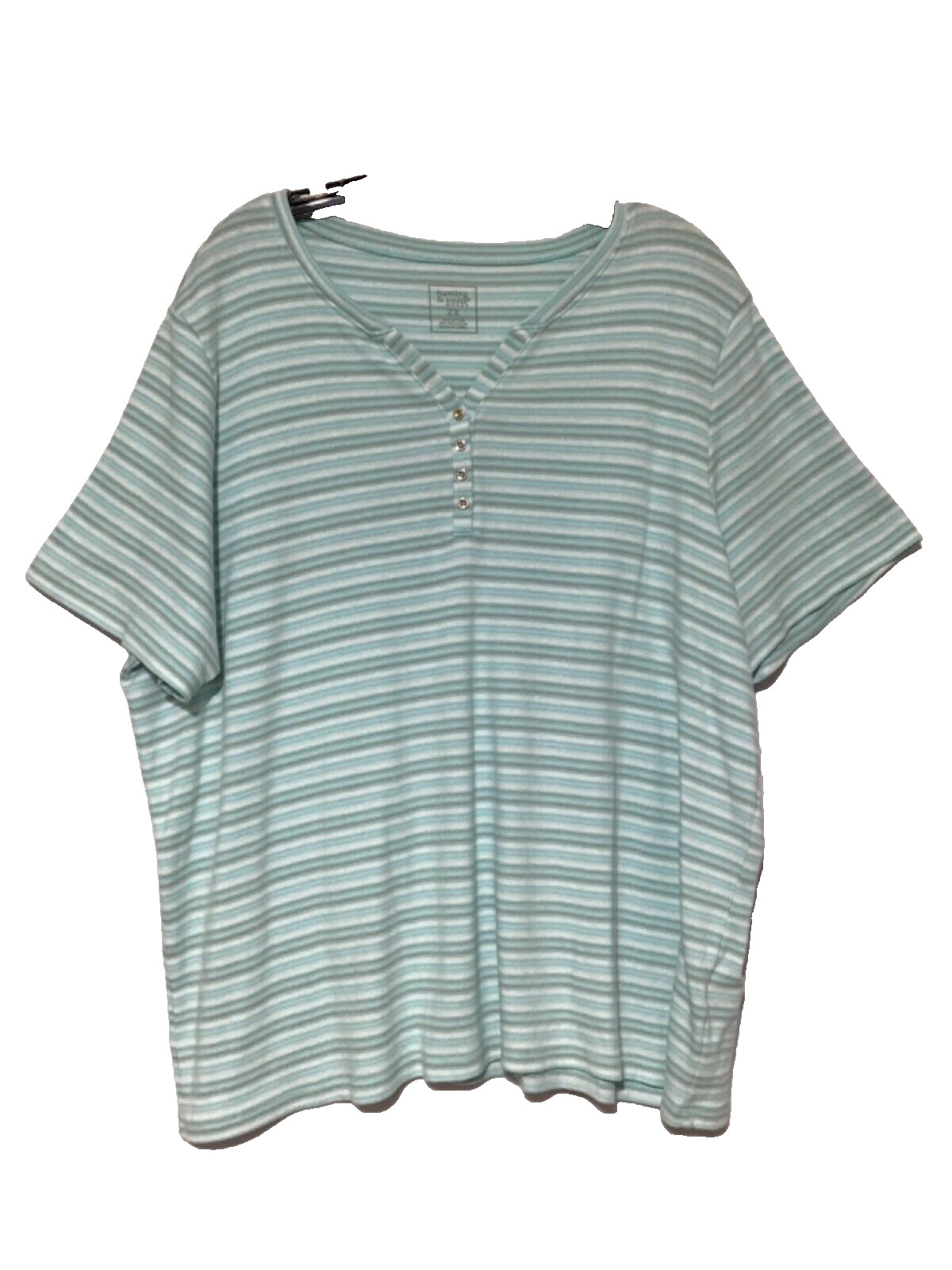 Hasting & Smith Top Womens Plus Size 2X Green Multicolor T-Shirt Grannycore