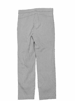 Ellen Tracy Women's White Striped Pull On Slim Fit Pants L