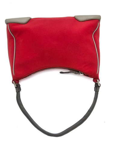 Prada Hobo Bag Vintage Rot Nylon - Bild 5 von 14