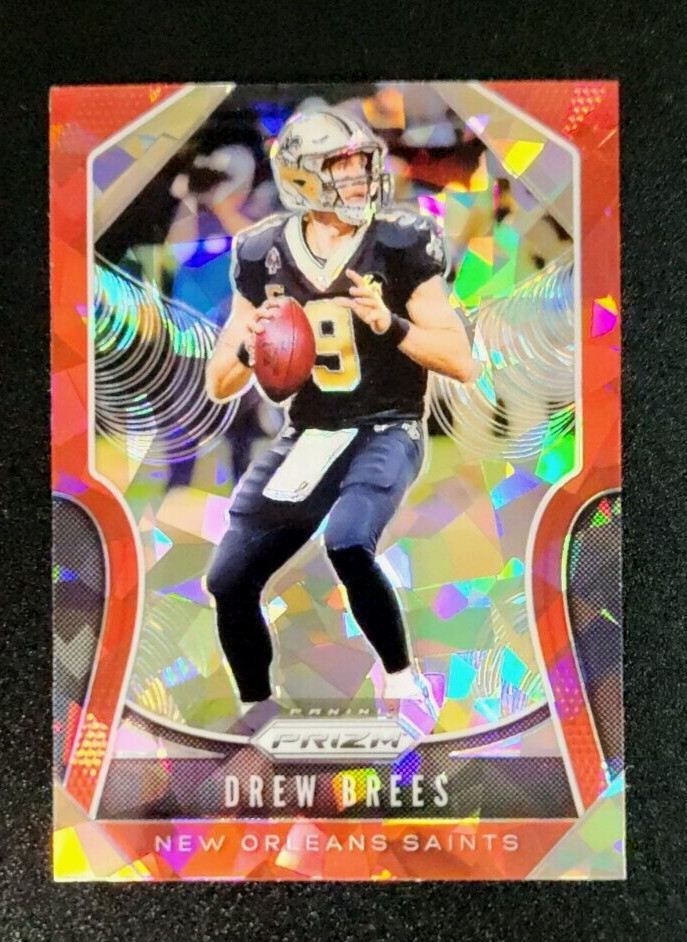 2019 Panini Prizm Red Ice Prizm Drew Brees #186 Saints HOF