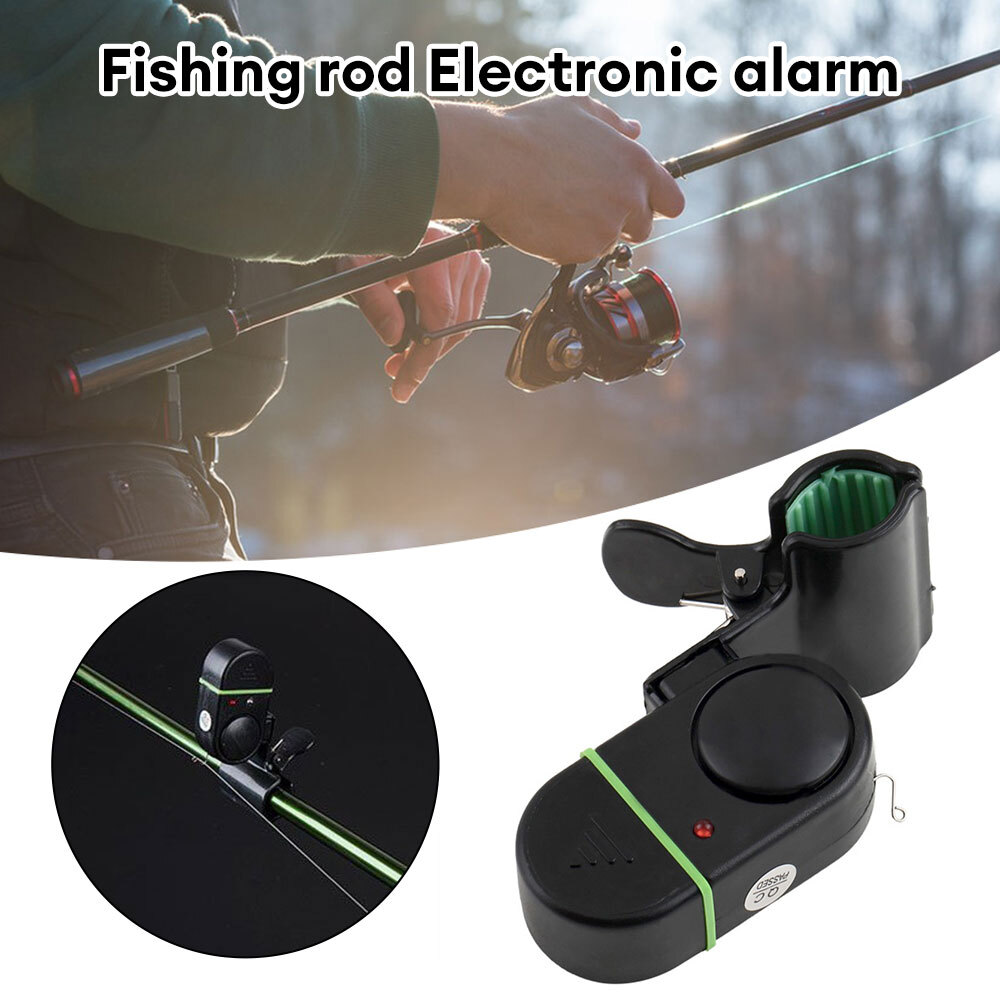 4x Electronic LED Light Fishing Bite Sound Alarm Alert Bell Clip On Fish  Rod US
