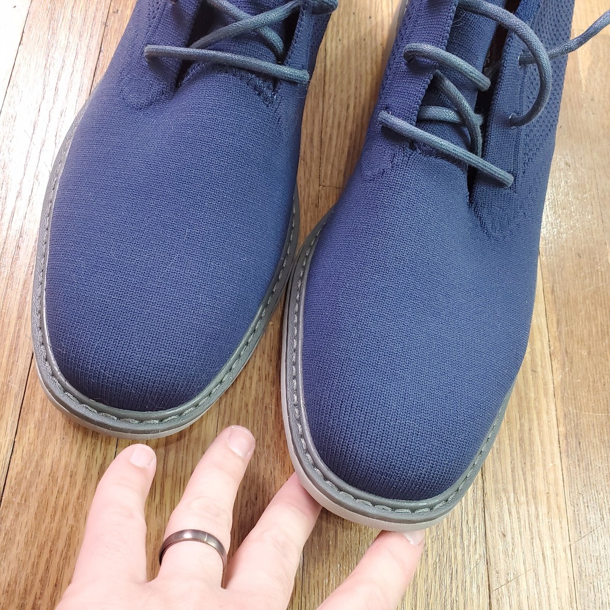 Mark Mason Dress Knit Ankle Boot Mens Sz 10 Blue Chukka  display picture 2