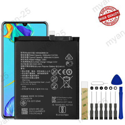For Huawei P30 ELE-L29 Replacement Battery HB436380ECW Tool