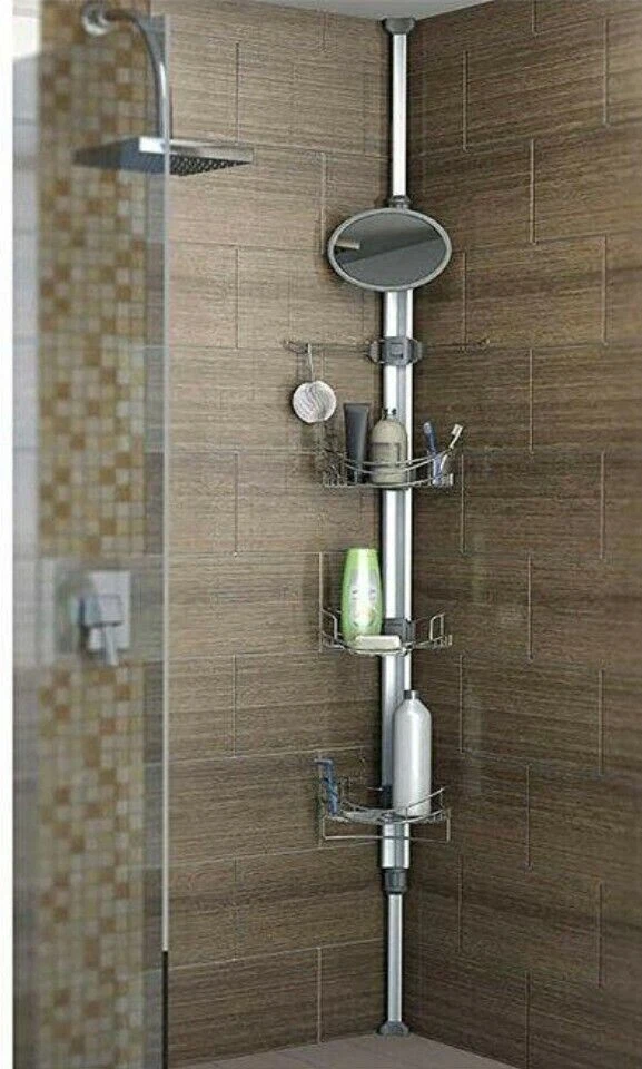 Artika, «Нептун», натяжной стержень, органайзер для душа с зеркалом | нержавеющая сталь - Изображение 4 из 4