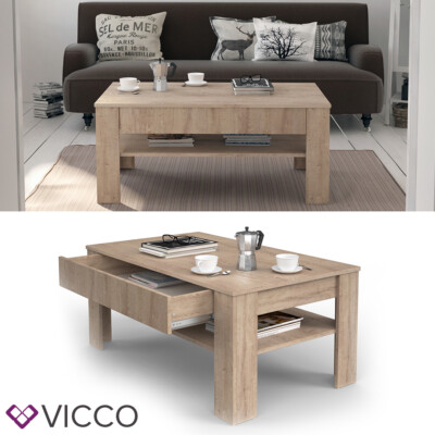 Table de salle à manger Fenaro, 120x80cm avec compartiments ouverts Table de salle à manger Fenaro, 120x80cm avec compartiments ouverts