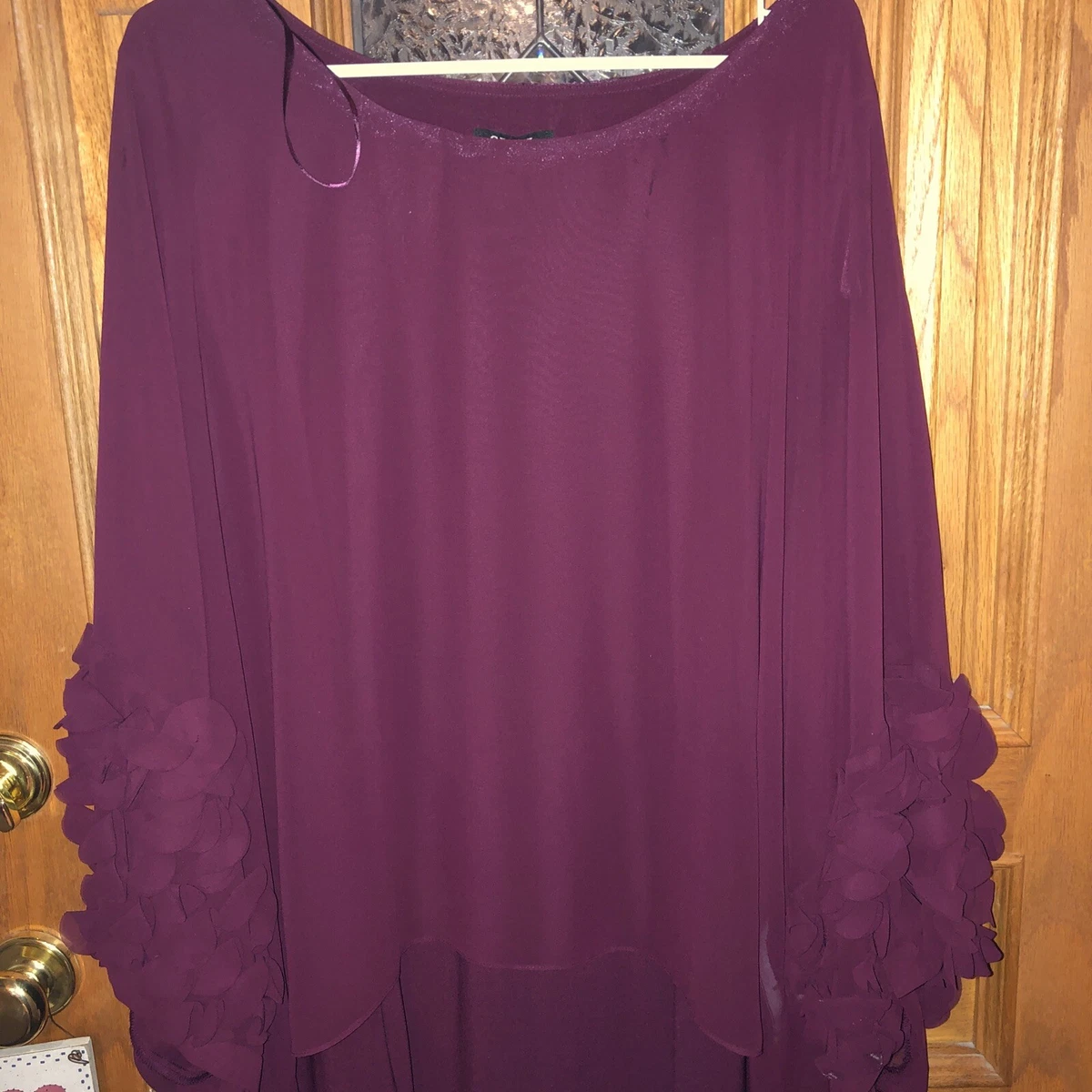Macy s Women s Dressy SLNY Wine Colored Size 22W Dress New eBay