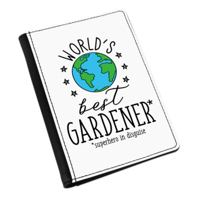 Gift Base Best Gardener Reisepasshülle Cover Fall Faux Leder Schwarz