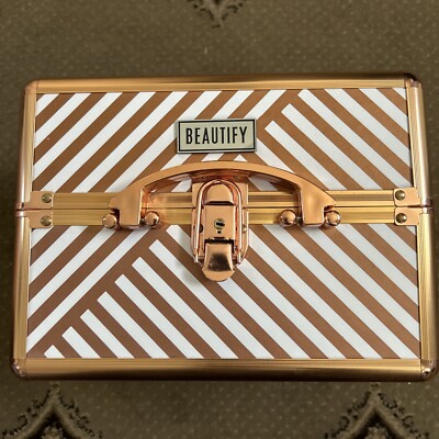 Verschönern Hartschale Kosmetik Make-up Zug Koffer   tragbare Beauty Aufbewahrungsbox