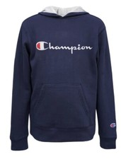 Boys Champion Fleece Hoodie Size Medium Blue New