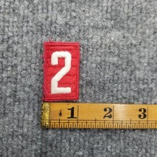 Boy Scouts of America BSA Red White Troop Number  2 Two Patch N5