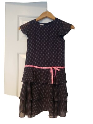 Talbots Kids Ruffled Polka Dots Girls Dress Sz 8 | eBay