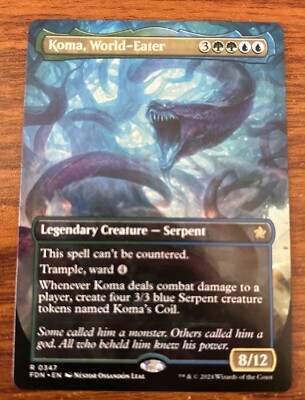 2024 MTG Wizards of the Coast Full Art 0347 Koma, World-Eater Used Free Shipping