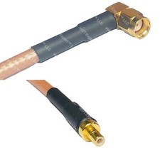 RG400 RP-SMA MALE ANGLE to SMB MALE RF Cable FAST-SHIP LOT