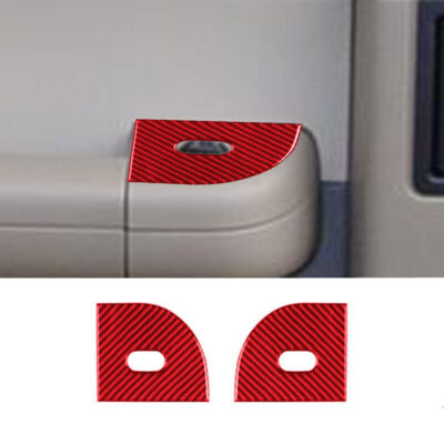 For Ford F150 2004-08 Type A Red Carbon Fiber Rear Window Lift Panel Cover Trim