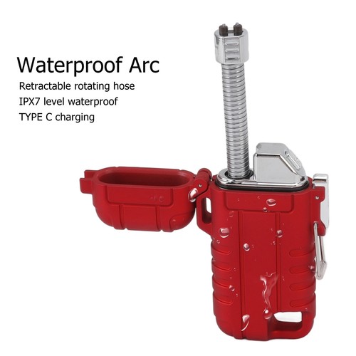 HG USB Wiederaufladbares Feuerzeug Winddicht Dual Arc Feuerzeug Wasserdicht Flammenlos YT - Bild 6 von 12
