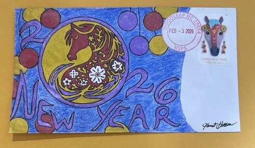 2026 Lunar New Year Forever Stamp C194 Chinese Year Of The Horse FDC/OOAK