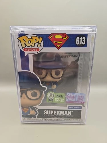 ECCC Superman LE 1500 Pieces Funko Pop #613 CON STICKER Fast Ship - Hard Stack