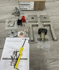 Emtek C5210US15.LSUS15.KNUS15 L-Square Priv. Door Lever Set-Satin Nickel *READ*