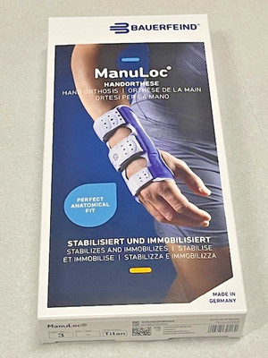 ManuLoc - beidseitig - Gr. 3 - Handgelenksorthese - Bandage - Titan - Bauerfeind