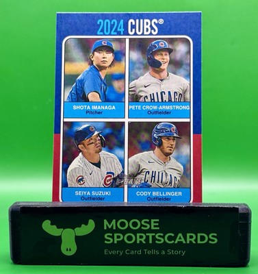 2024 Topps Heritage High Number 2024 Chicago Cubs 1975 Topps Team Quads