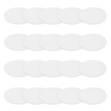 20 Pcs 20mm OD x 1mm Thick Solid Round Silicone Rubber Sheet, Translucent
