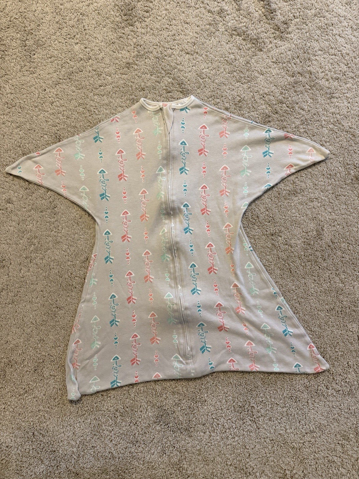 Baby Sleep Sack Organic Cotton Wearable Blanket Swaddle Unisex Small 0-6 Months