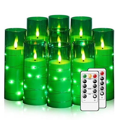 Nimiko Flickering Flameless LED Candles,Battery Operated Candles 9 Pcs with