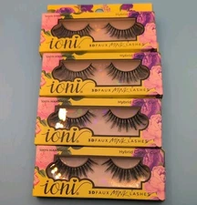 Lot/4 Ioni 3D Faux Mink Lashes Eyelashes Hybrid Cateye Curl Reusable Lightweight