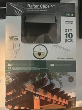 Pergola/Patio Wood Ties 4” Rafter Clips– 10pcs, OWT Lock, Powder Coated