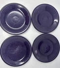 Set of 4 Fiesta Plum Salad Plates 7.25" - Retired Purple Fiestaware - Used Wear